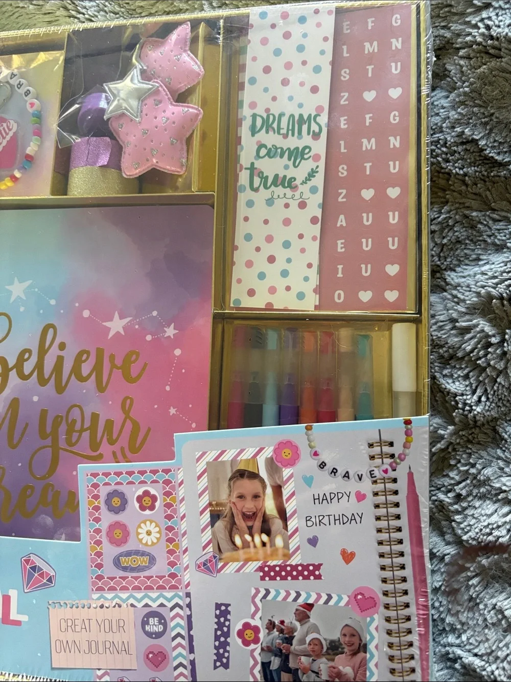 Believe in Your Dreams DIY Journal Set - Pink & Purple